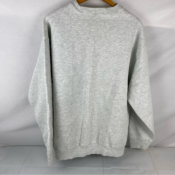 Fruit of the Loom Gray Cat Embroidered bat wing xxl crew neck Y2k - Picture 5 of 8